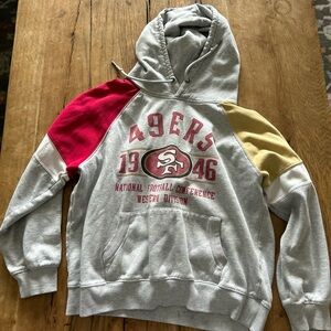 Very rare vintage VTG hoodie grey pullover 49ers niners SF xxs